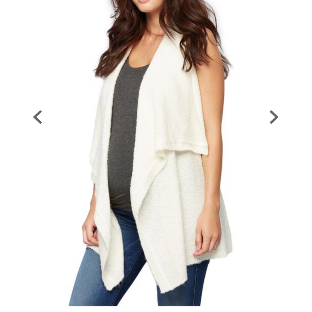 Drape front maternity vest